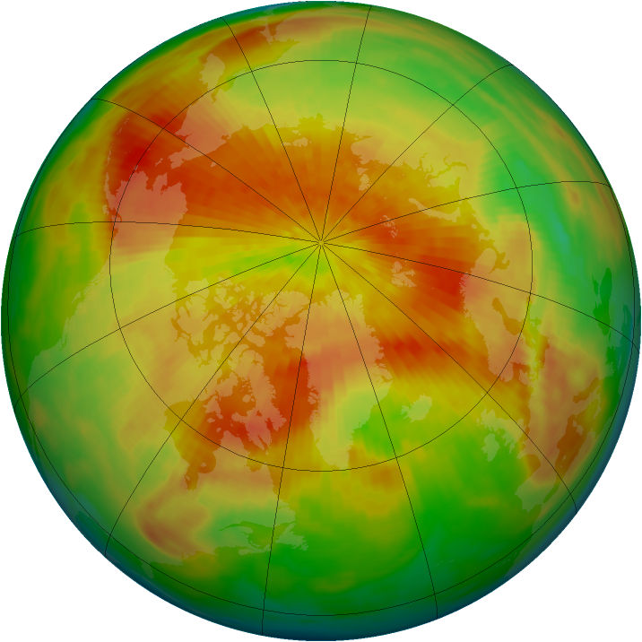 Arctic ozone map for 27 March 1992